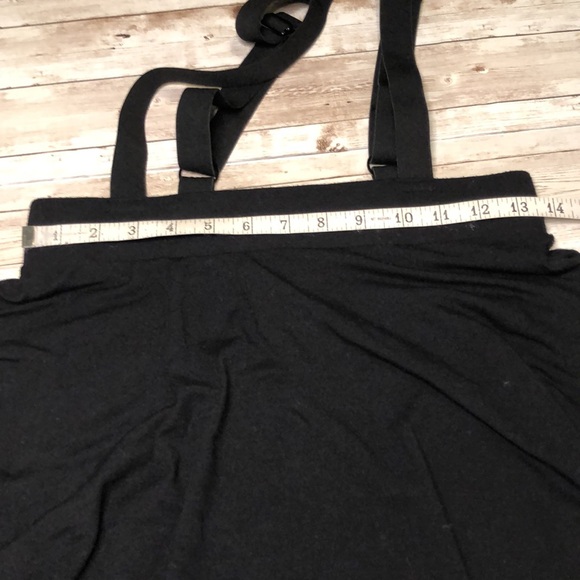 Hot Topic, black jersey circle skirt w/adjustable suspenders - junior size SM - Picture 13 of 16